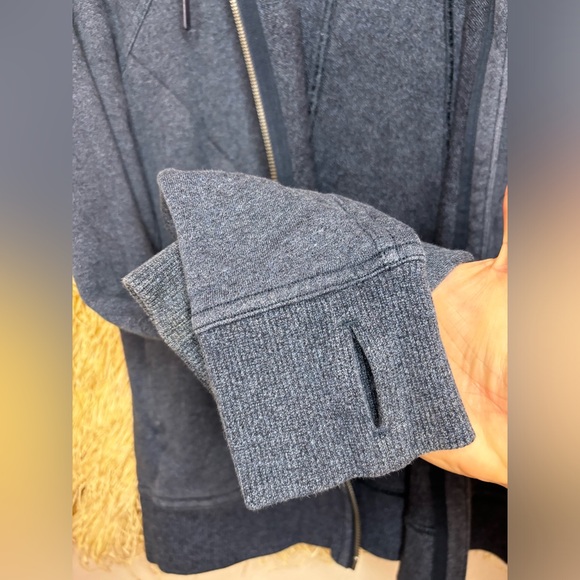 Lululemon✨Huddle & Hustle Full Zip Hoodie Lined✨Heathered Speckled Jet Blue✨8 - Picture 12 of 14